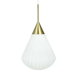 Hot Ballon pendel large, opal/messing Messinglamper|Hvide Lamper