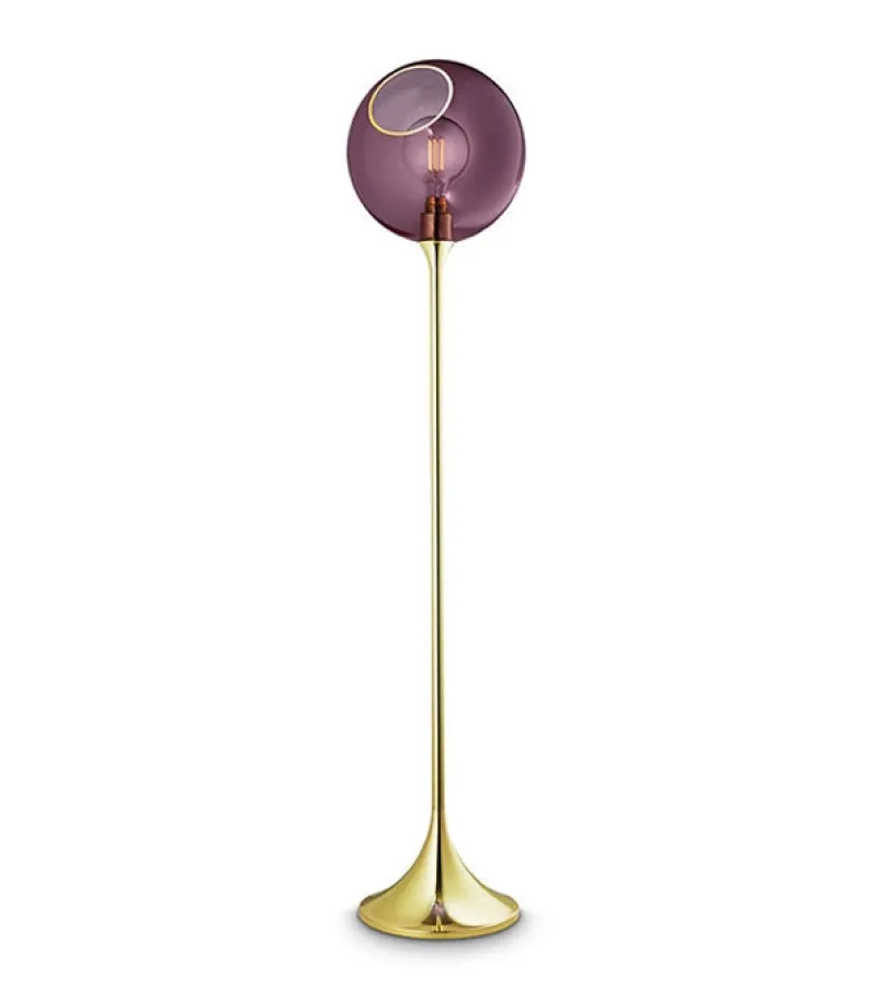 Clearance Ballroom Floor - Gulvlampe, Purple Glas Lamper|Standerlamper