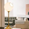Ballroom Table - bordlampe, white snow Glas Lamper|Bordlamper