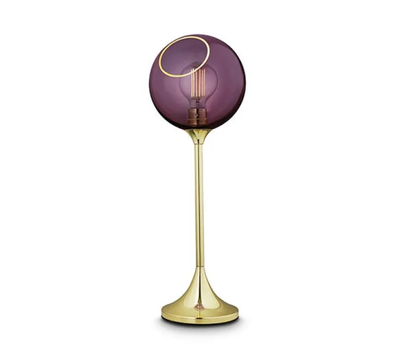 Outlet Ballroom Table, Purple Glas Lamper|Bordlamper