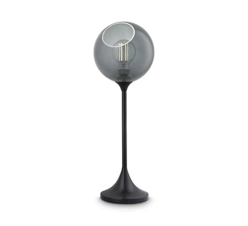 Outlet Ballroom Table, Smoke Glas Lamper|Bordlamper