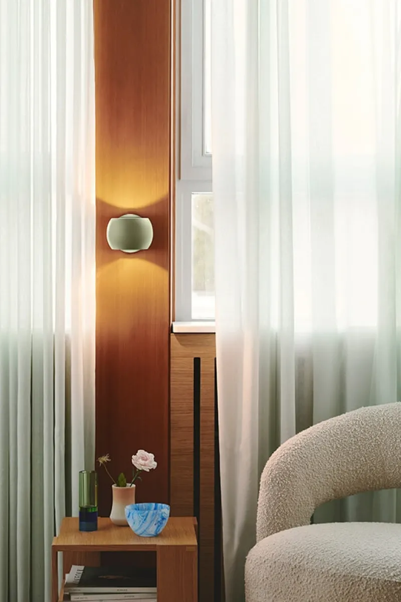 Sale Belir væglampe, støvet grøn Lampe Til Trappeopgang|Stue Lamper