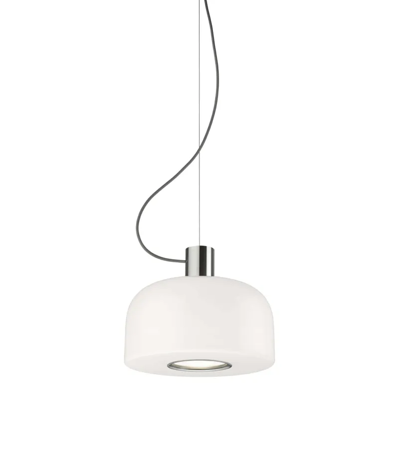 Bellhop Glas S1 pendel, bright aluminium Hvide Lamper|Spisebordslamper
