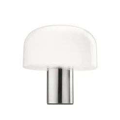 Online Bellhop Glas T bordlampe, bright aluminium Hvide Lamper|Glas Lamper