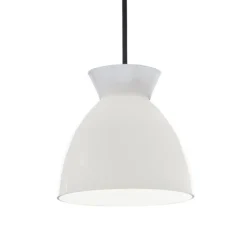 Discount Bikube 180P pendel, opal/sort ledning Hvide Lamper|Glas Lamper