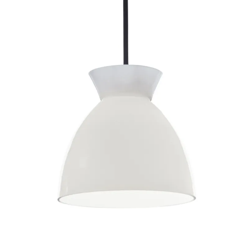 Discount Bikube 180P pendel, opal/sort ledning Hvide Lamper|Glas Lamper
