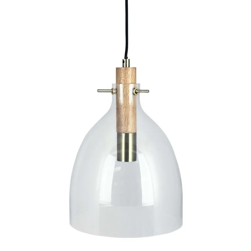 Discount Bistro D30 pendel, klar/eg/messing Messinglamper|Lamper I Træ