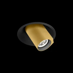 Hot BLIEK ROUND 1.0 PAR16 Indbygningsspot, sort/messing Messinglamper|Spotlampe