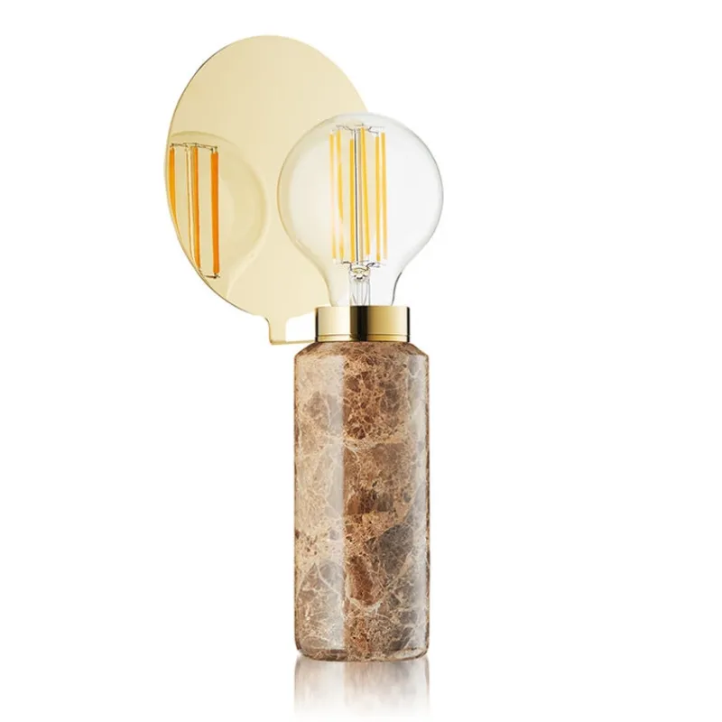 Blindspot Bordlampe, Brun marmor Marmor Lamper|Lamper Til Reol