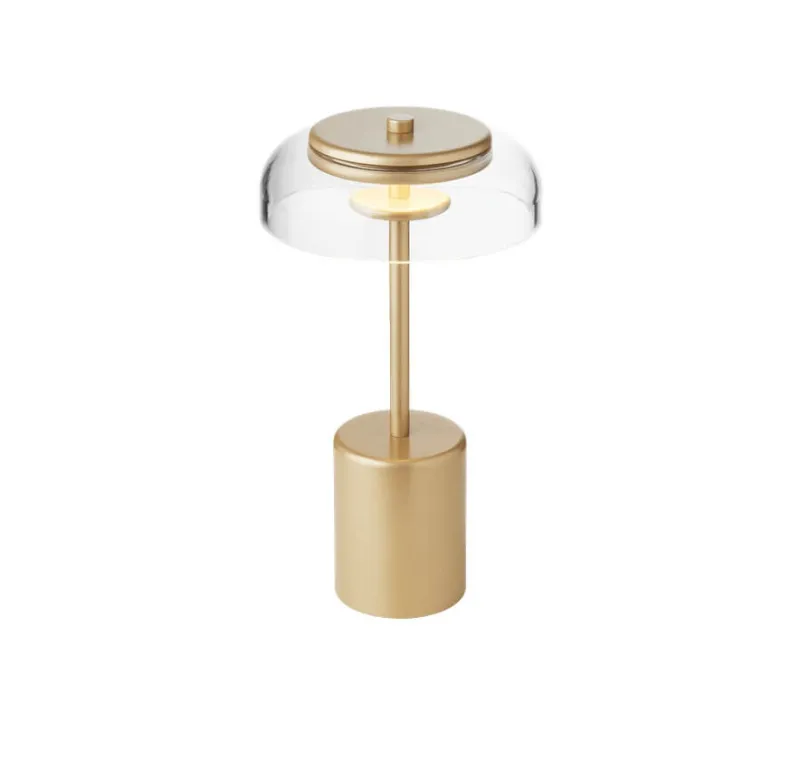 Online Blossi bordlampe / batterilampe mini portable, nordic guld/klar Transportable Lamper|Skrivebordslamper