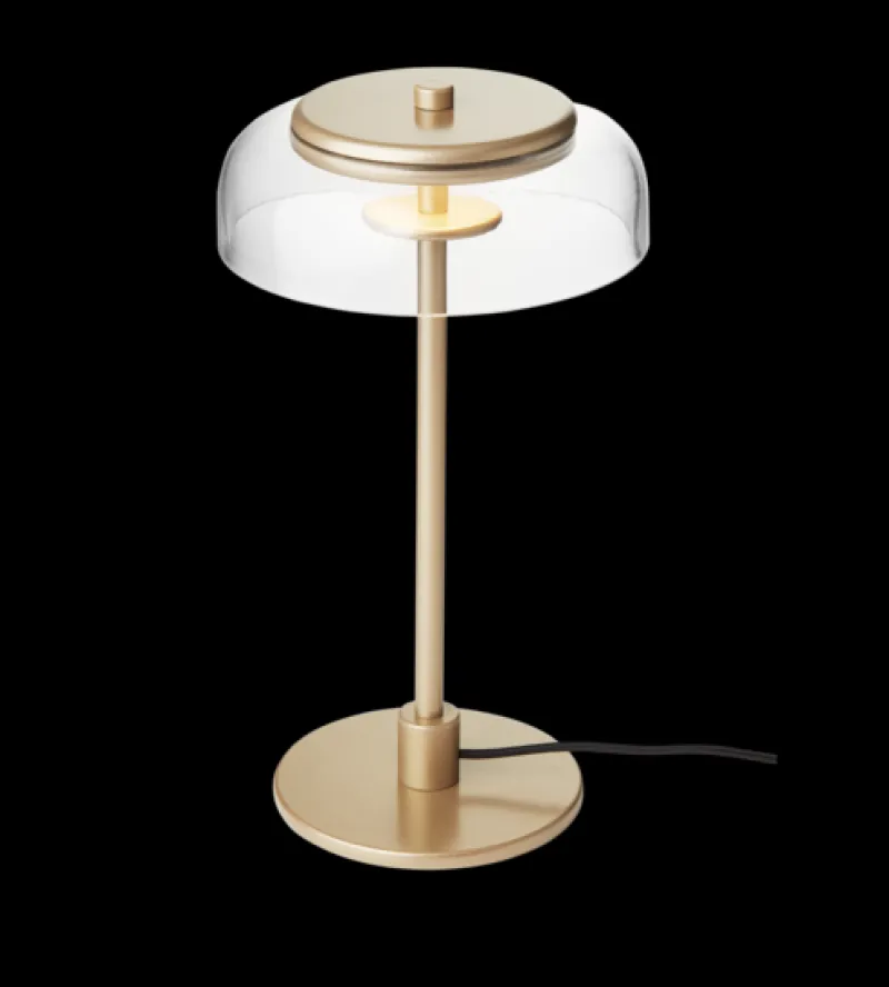 Outlet Blossi bordlampe small, nordic guld/klar Glas Lamper|Skrivebordslamper