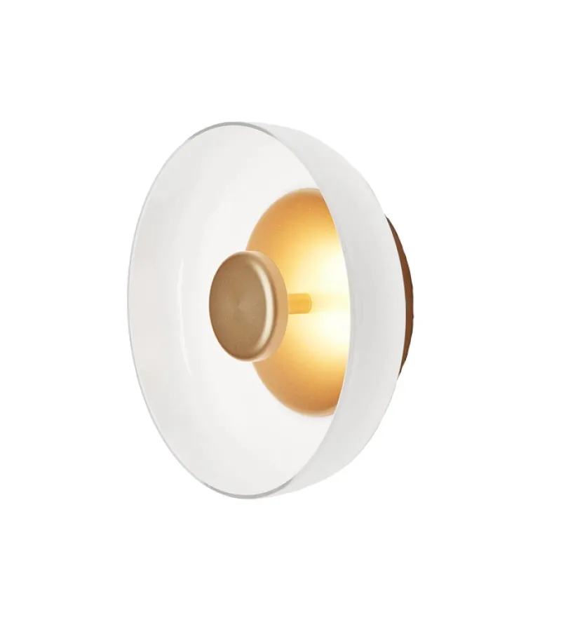 Blossi væglampe Ø23, nordic guld/opal Glas Lamper|Væglamper