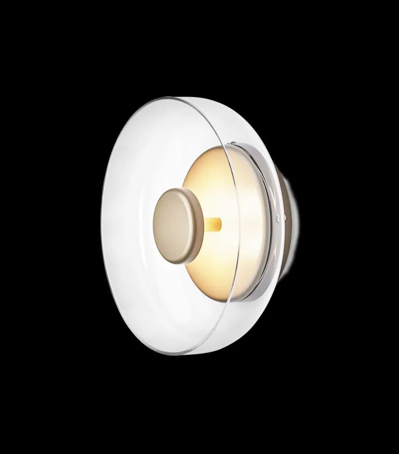 New Blossi væglampe Ø23, nordic guld/klar Glas Lamper|Væglamper