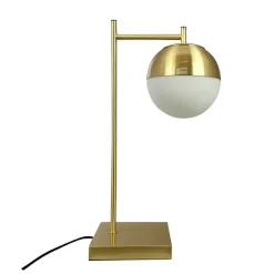 Online Caen bordlampe, messing/hvid Messinglamper|Skrivebordslamper