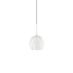 Outlet Cage Pendel small, Hvid/Hvid Glas Lamper|Spisebordslamper