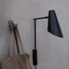 Outlet Cale væglampe m/arm, sort Sorte Væglamper|Stue Lamper