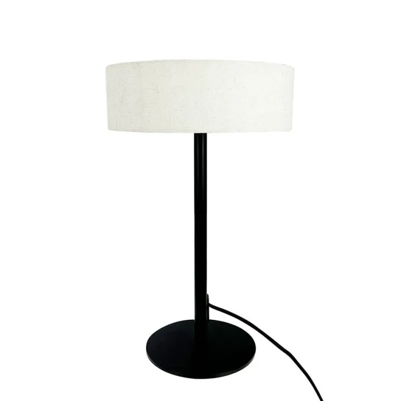 Best Calix bordlampe m/stofskærm, natur/sort Skrivebordslamper|Lamper Til Reol