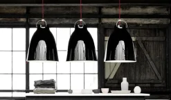 Online Caravaggio Pendel sort/rød P3 Spisebordslamper|Pendler