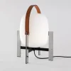Clearance CESTA METÁLICA bordlampe m. læderhåndtag Bordlamper