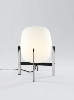 CESTA METÁLICA bordlampe u. læderhåndtag Bordlamper