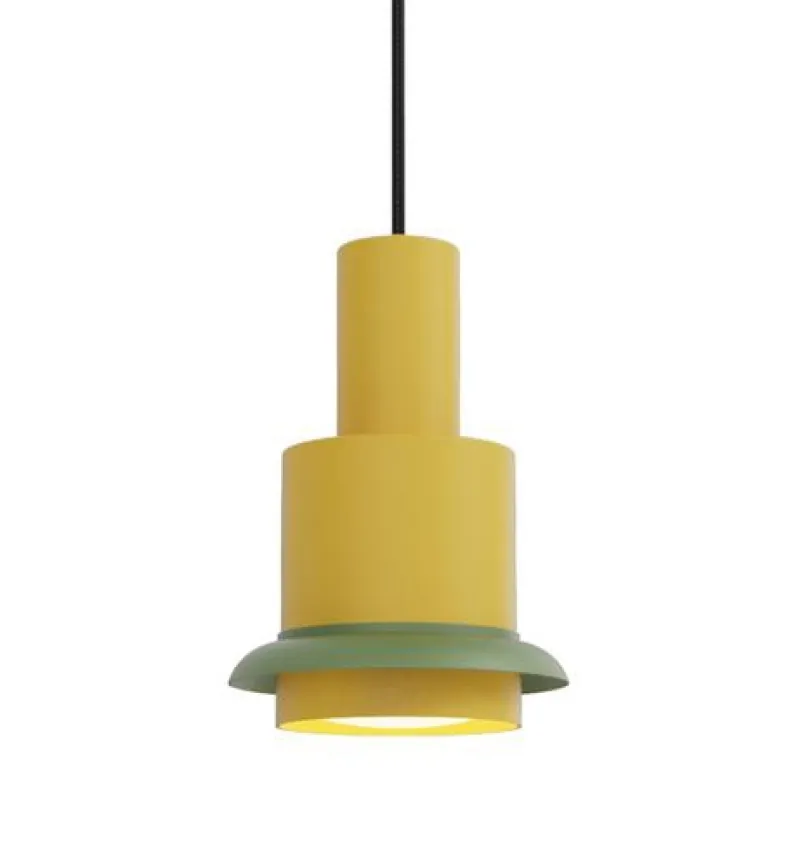 New Chaumont pendel 190, gul/grøn Spisebordslamper|Hængelamper