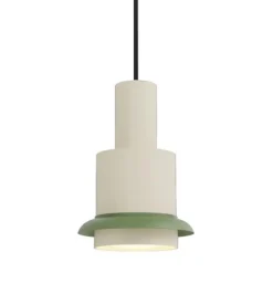 Discount Chaumont pendel 190, hvid/grøn Spisebordslamper|Hængelamper