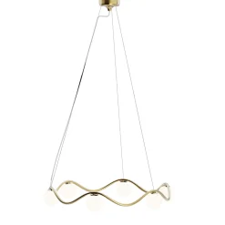 Circle of Life lysekrone large, opal/messing Messinglamper|Hvide Lamper