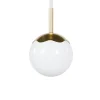 New Circle of Life pendel Ø110 m/hvid ledning, opal/messing Messinglamper|Hvide Lamper