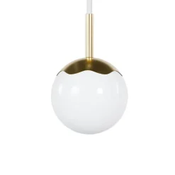 New Circle of Life pendel Ø110 m/hvid ledning, opal/messing Messinglamper|Hvide Lamper