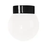 Classic Globe 200 loftlampe / væglampe IP44, sort/blank opal Glas Lamper|Vådrumslamper