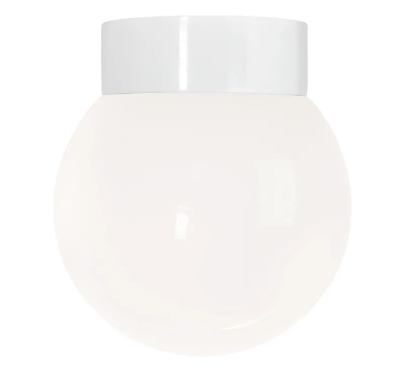 Clearance Classic Globe 200 loftlampe / væglampe IP44, hvid/blank opal Hvide Lamper|Vådrumslamper