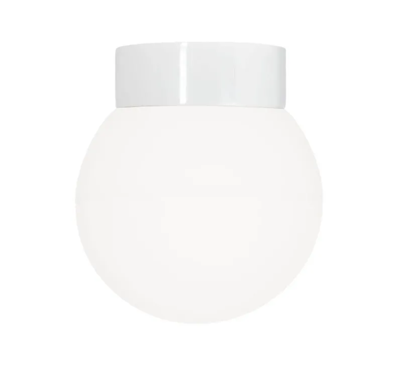 Hot Classic Globe 200 loftlampe / væglampe IP44, hvid/mat opal Hvide Lamper|Glas Lamper