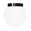 Classic Globe 300 loftlampe / væglampe IP44, sort/mat opal Glas Lamper|Vådrumslamper