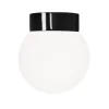 Classic Globe 200 loftlampe / væglampe IP44, sort/mat opal Glas Lamper|Vådrumslamper