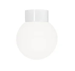 Hot Classic Globe 200 loftlampe / væglampe IP54, hvid/mat opal Hvide Lamper|Glas Lamper