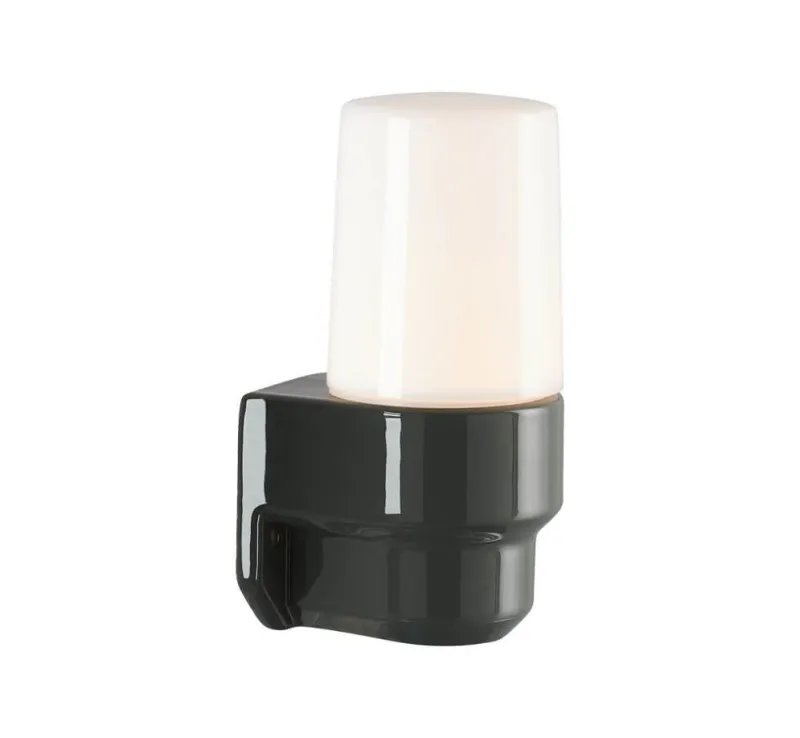 Discount Classic Sauna væglampe, grå Glas Lamper|Vådrumslamper