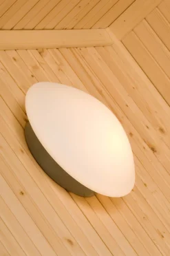 Outlet Contrast Solhem Sauna loftlampe / væglampe, grå Glas Lamper|Vådrumslamper