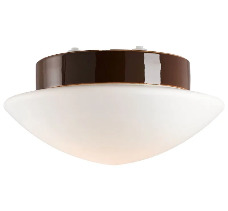 Outlet Contrast Solhem Sauna loftlampe / væglampe, brun Glas Lamper|Vådrumslamper