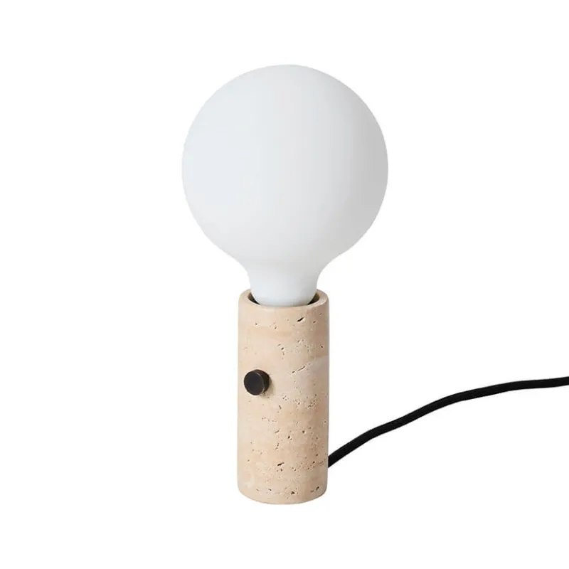 Outlet Core pendel / bordlampe, creme travertine Marmor Lamper|Travertin Lamper