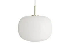 Hot Cuscino pendel large Ø35, messing/opal Messinglamper|Hvide Lamper