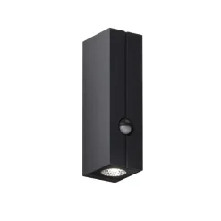Cut Control udendørs væglampe m/sensor, deep black Sorte Væglamper|Udendørslamper Med Sensor