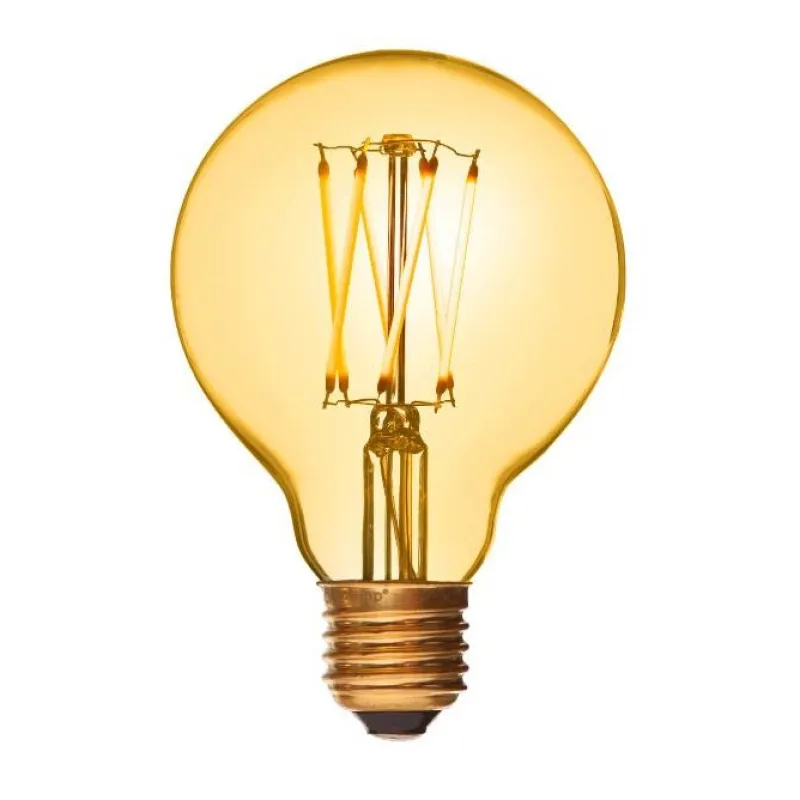 New DANLAMP LED Globe de luxe gold 2W 920 100lm E27 Ø80 Pærer|Led Pærer