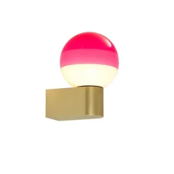 Outlet Dipping Light A1-13 væglampe, Pink/børstet messing Glas Lamper|Entre Lamper