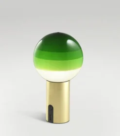 Dipping Light Batteri Bordlampe, Grøn Glas Lamper|Transportable Lamper