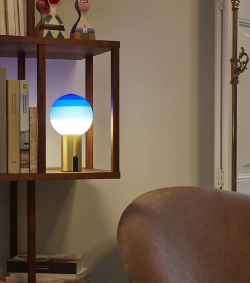 Best Dipping Light Batteri Bordlampe, Blå Glas Lamper|Transportable Lamper