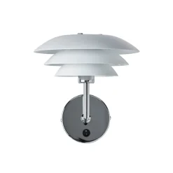 DL20 væglampe, hvid/krom Hvide Lamper|Stue Lamper
