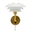 Best DL20 væglampe, opal/messing Messinglamper|Hvide Lamper