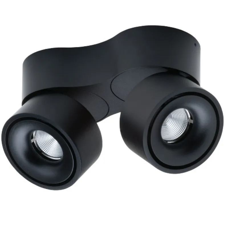 Clearance Easy W2100 Build On LED spot, sort m. ledningshul Sorte Væglamper|Spotlampe