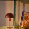 Discount Ellen Mini bordlampe, bordeaux Skrivebordslamper|Lamper Til Sofabord