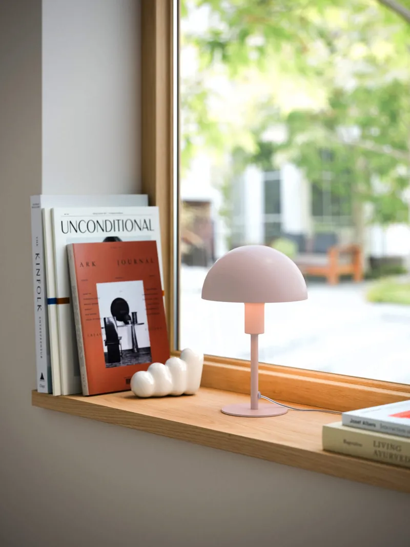 Clearance Ellen Mini bordlampe, støvet rosa Lamper Til Sofabord|Lamper Til Natbord